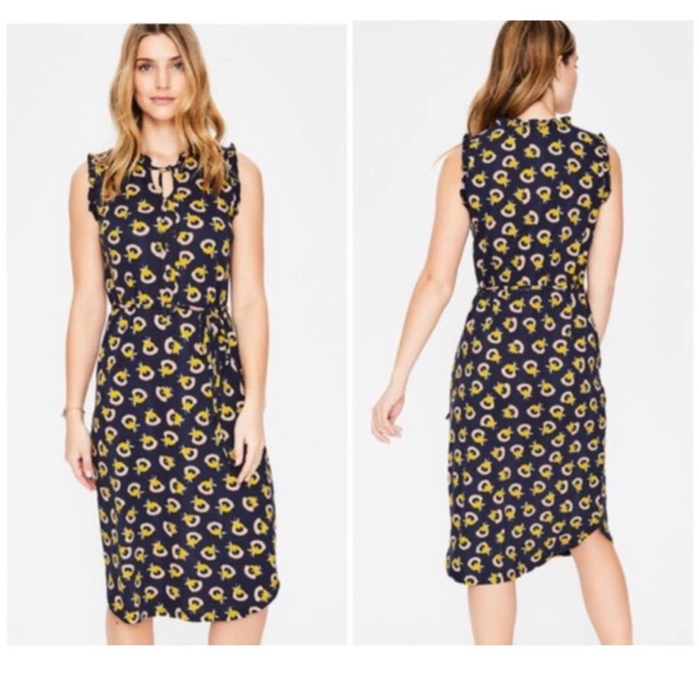 Boden Lois Blue, Pink, Yellow Floral Print, Sundress, Dress, Size 6 Regular